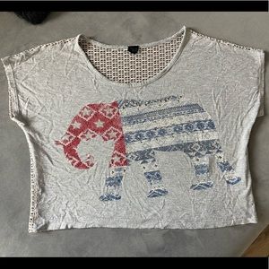 Elephant crop top